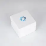 Złoty pierścionek zaręczynowy z szafirem i diamentami